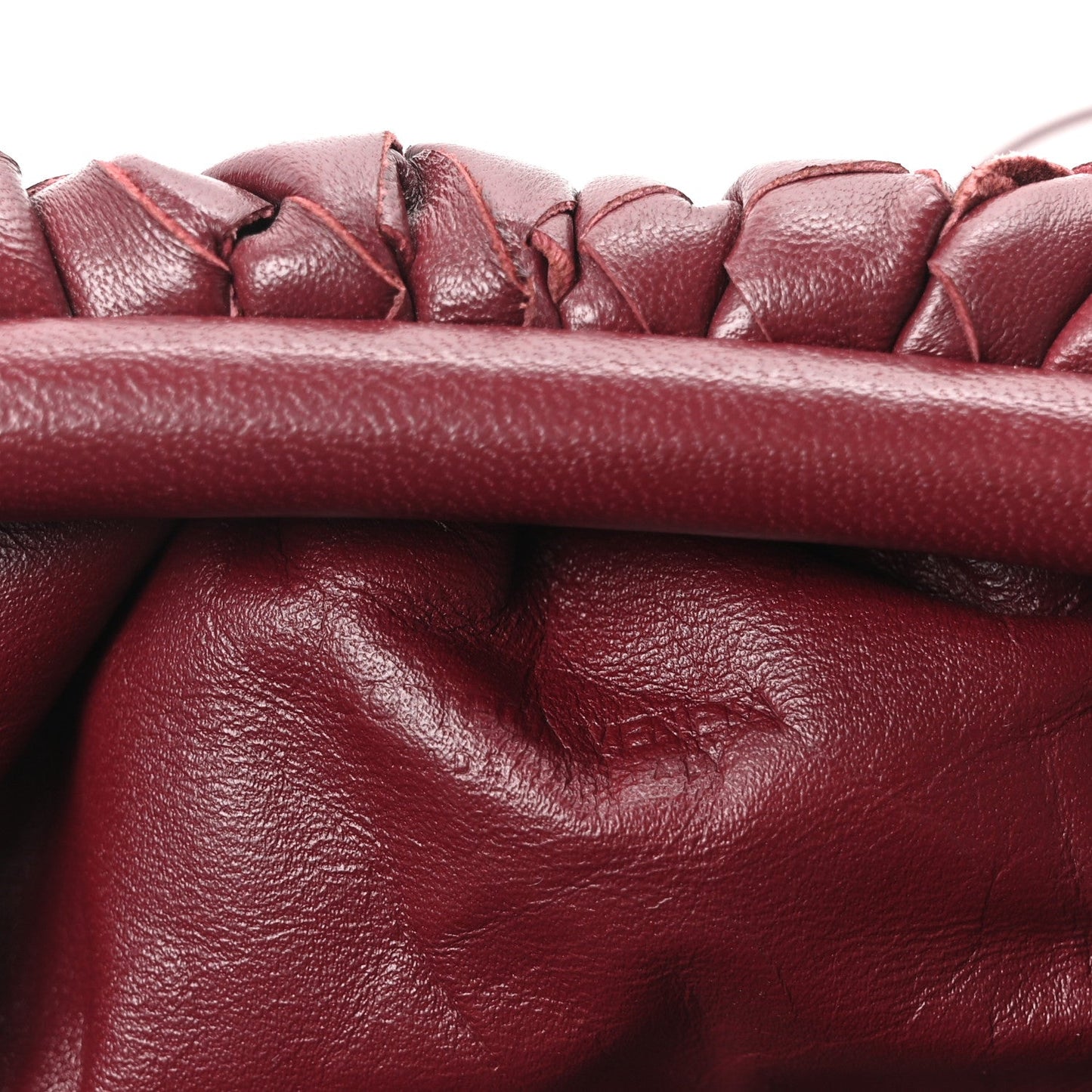 Nappa Intrecciato Studded The Mini Pouch Barolo