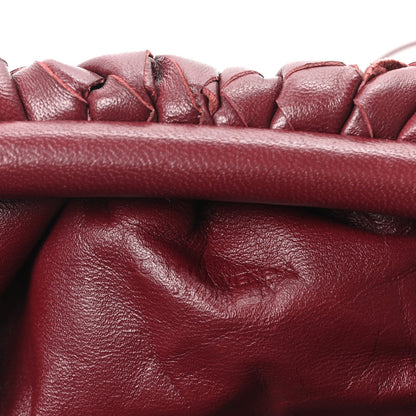 Nappa Intrecciato Studded The Mini Pouch Barolo