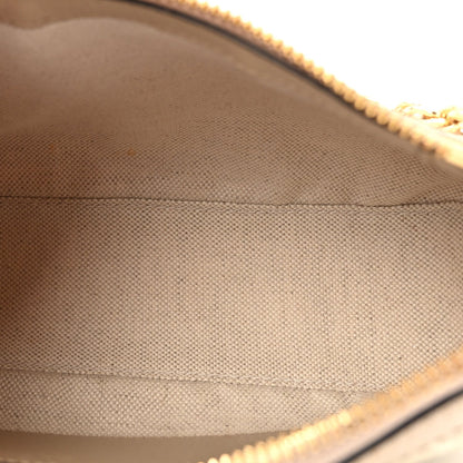 GG Supreme Monogram Textured Dollar Calfskin Web Small Ophidia GG Handbag Beige Mystic White Oatmeal