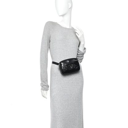Soft Calfskin Impunture Diagramme Belt Bag Black