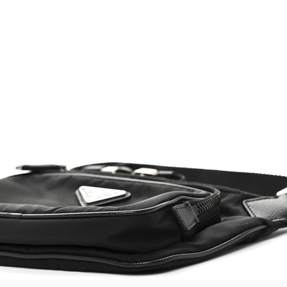 Re-Nylon Saffiano Belt Bag Black