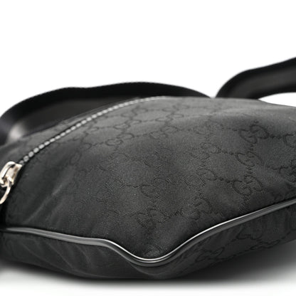 Nylon Monogram Mini Flat Messenger Bag Black