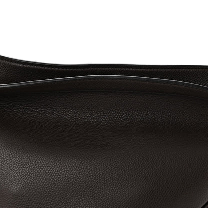 Grained Calfskin Large Slouchy Banana Bag Brunette