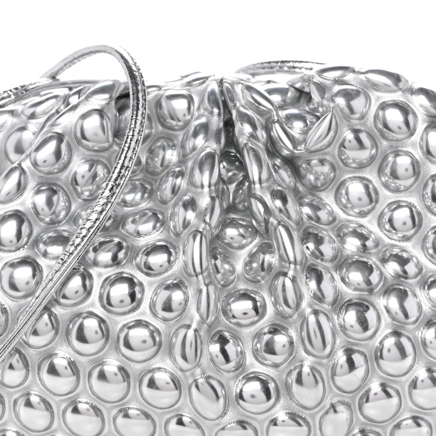 Metallic Fabric Bubble Wrap The Mini Pouch Silver