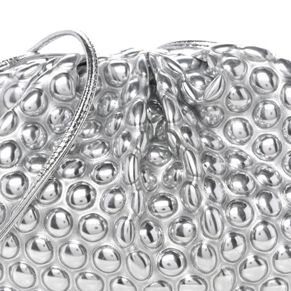 Metallic Fabric Bubble Wrap The Mini Pouch Silver