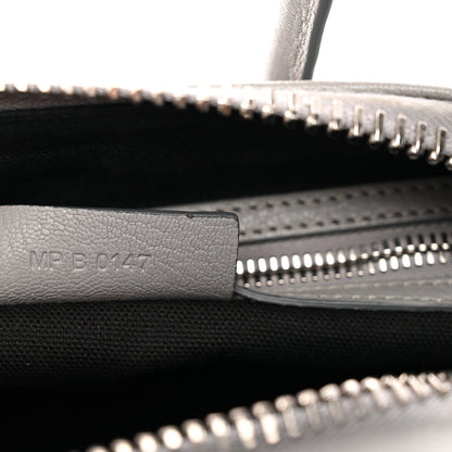 Sugar Goatskin Mini Antigona Pearl Grey