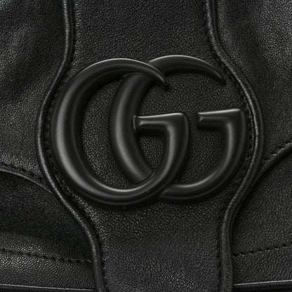 Goatskin Small GG Monochrome Aphrodite Shoulder Bag Black