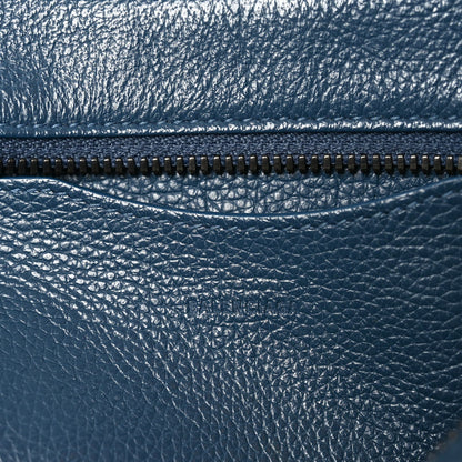 Grained Calfskin Neo Classic Silver Hardware Mini City Petrol Blue