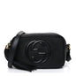 Pebbled Calfskin Small Soho Disco Bag Black