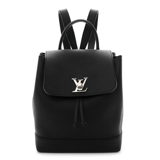 Calfskin Lockme Backpack Black