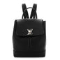 Calfskin Lockme Backpack Black