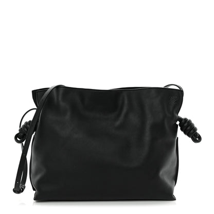 Nappa Medium Flamenco Knot Bag Black