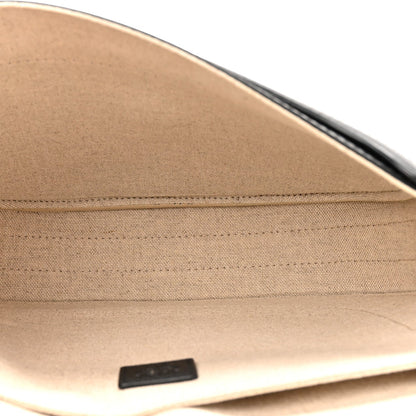 Calfskin Linen Small Travia Crossbody Black