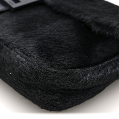 Calf Hair Baguette Black