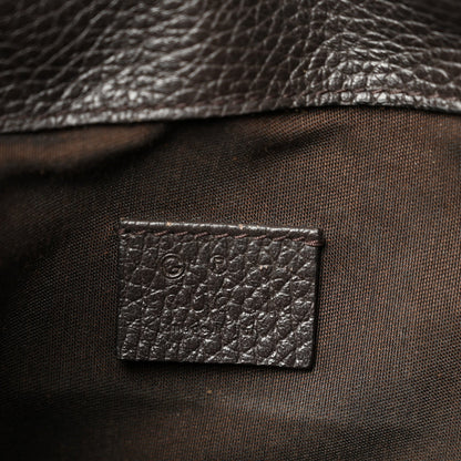 Monogram Dollar Calfskin O Drawstring Backpack Beige Ebony Testa di Moro Dark Chocolate