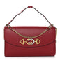 Smooth Calfskin Small Zumi Top Handle Shoulder Bag Hibiscus Red