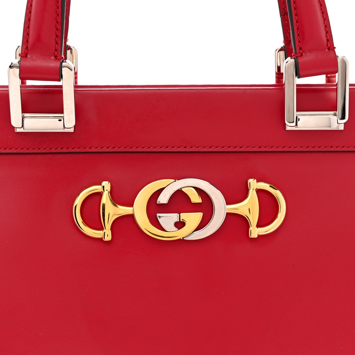 Shibuya Calfskin Medium Zumi Top Handle Bag Hibiscus Red