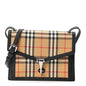 Grainy Calfskin Vintage Check Small Macken Crossbody Bag Black