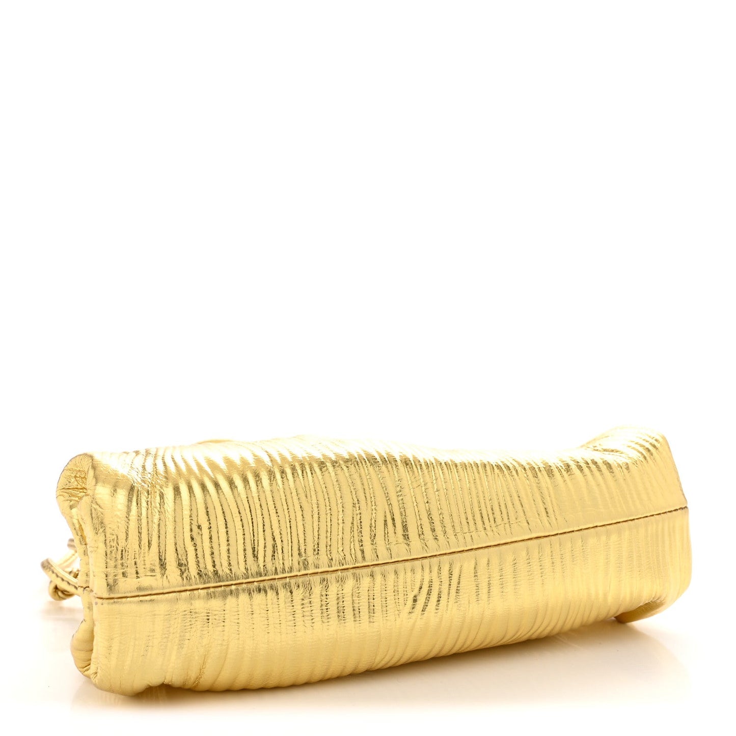 Metallic Bark Calfskin The Mini Pouch Gold