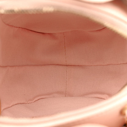 Patent Lambskin Camellia Bouquet Clutch With Chain Light Pink