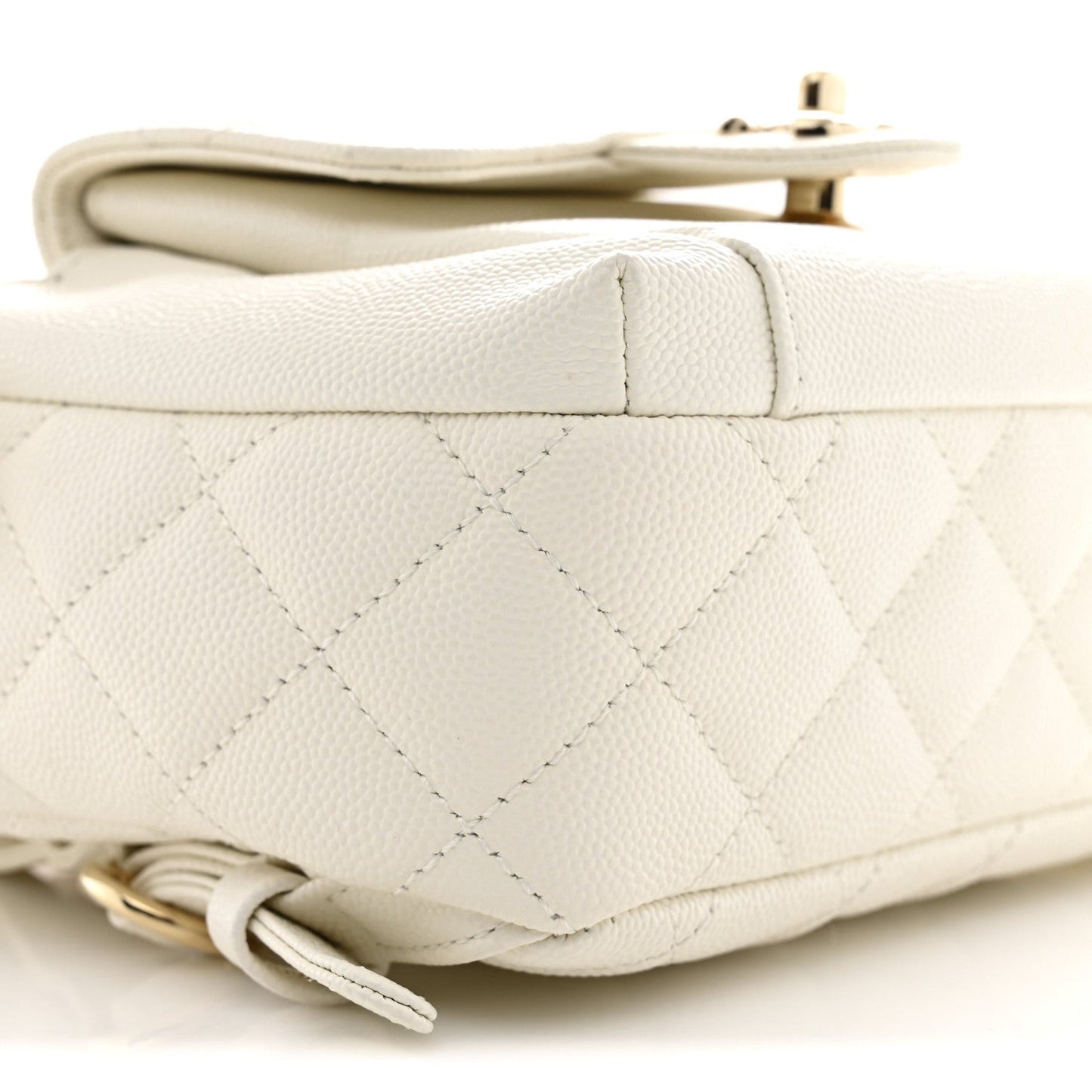Caviar Quilted Small CC Day Backpack White