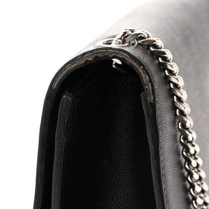 Grain De Poudre Medium Classic Monogram Kate Satchel Black