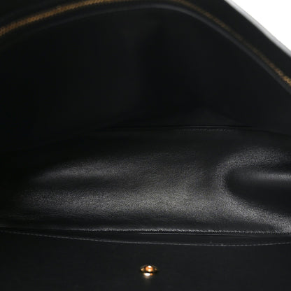 Suede Calfskin Small Souplissimo Maxi Flap Black