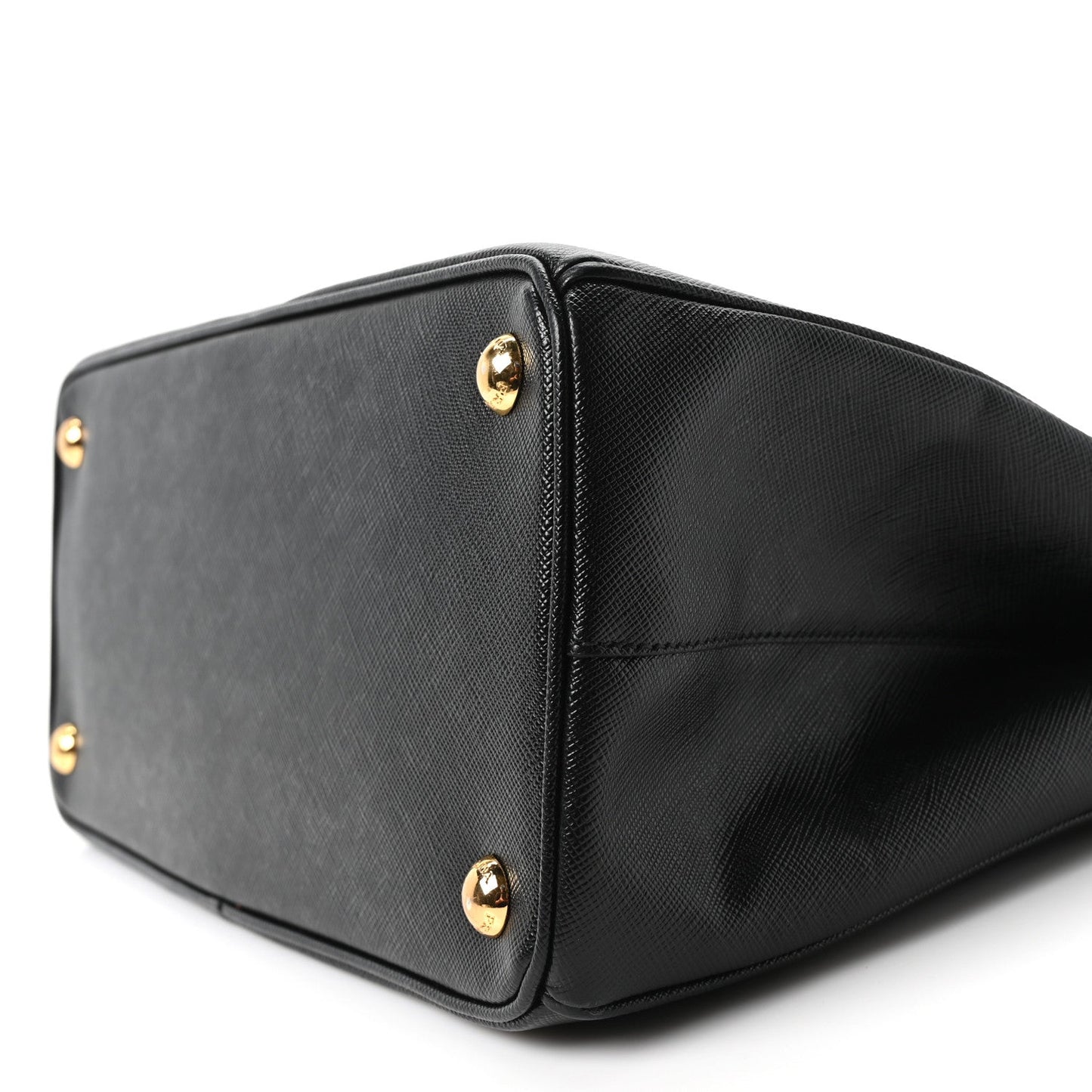 Saffiano Small Galleria Double Zip Tote Black