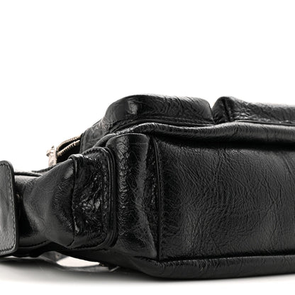 Agneau Arena Superbusy XS Sling Zip Shoulder Bag Black