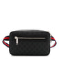 Soft GG Supreme Monogram Web Belt Bag Black Grey