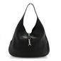 Soft Grained Calfskin Large Jackie Hobo Black