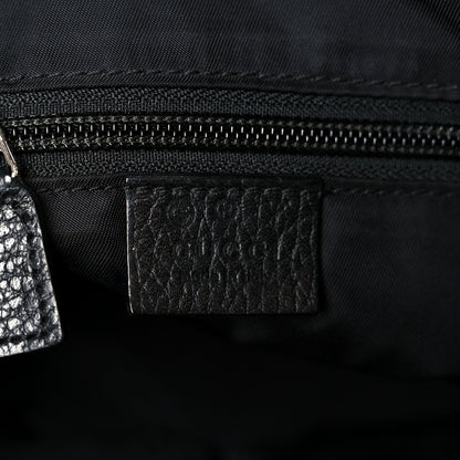 Nylon Monogram Dollar Calfskin Flat Messenger Bag Black