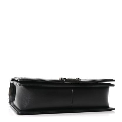 Calfskin Quilted New Medium Boy Flap Black