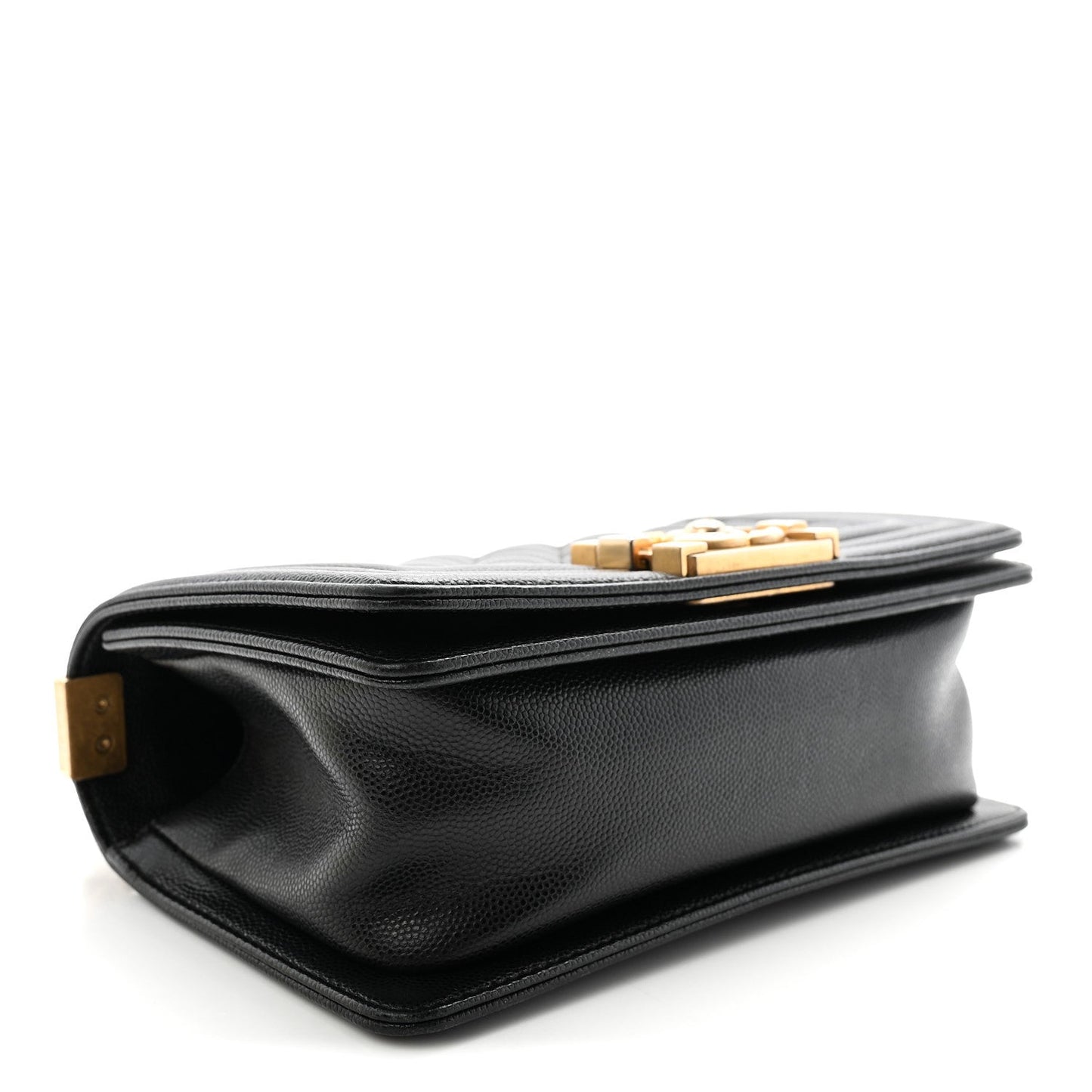 Caviar Quilted Small Boy Flap Black