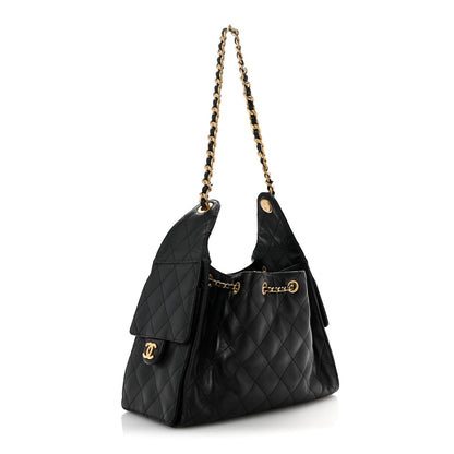 Caviar Quilted Small Chanel 25 Handbag Black