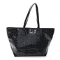 Patent Gancini Embossed Tote Black