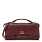 Smooth Calfskin Small Bel Air Clutch On Strap Dark Burgundy