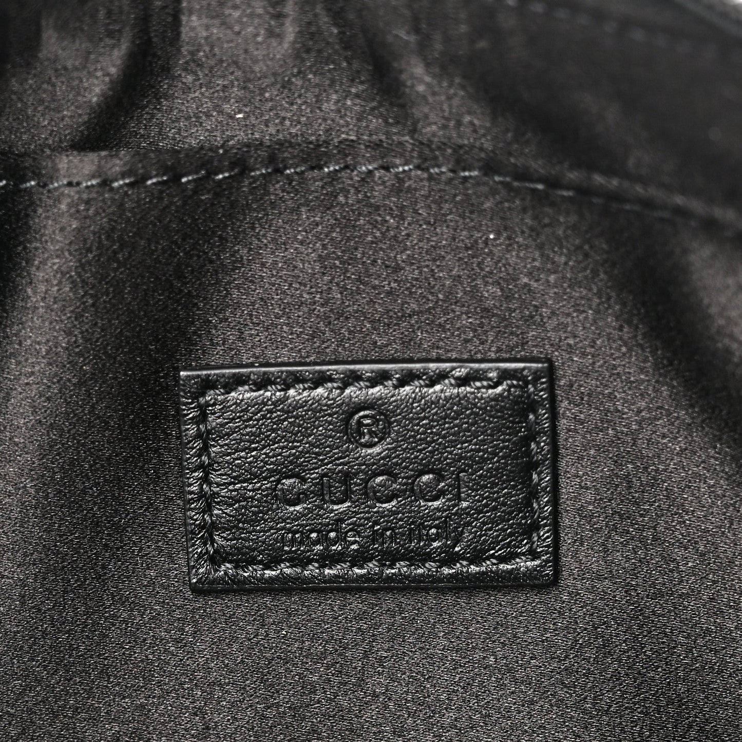 Jacquard Black Denim GG Monogram Horsebit Slim Small Shoulder Bag Black Grey