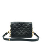 LOUIS VUITTON Coussin BB Monogram Embossed Leather Shoulder Bag Black