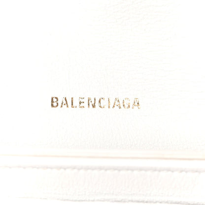 Calfskin Crocodile Small Crush Chain Bag White