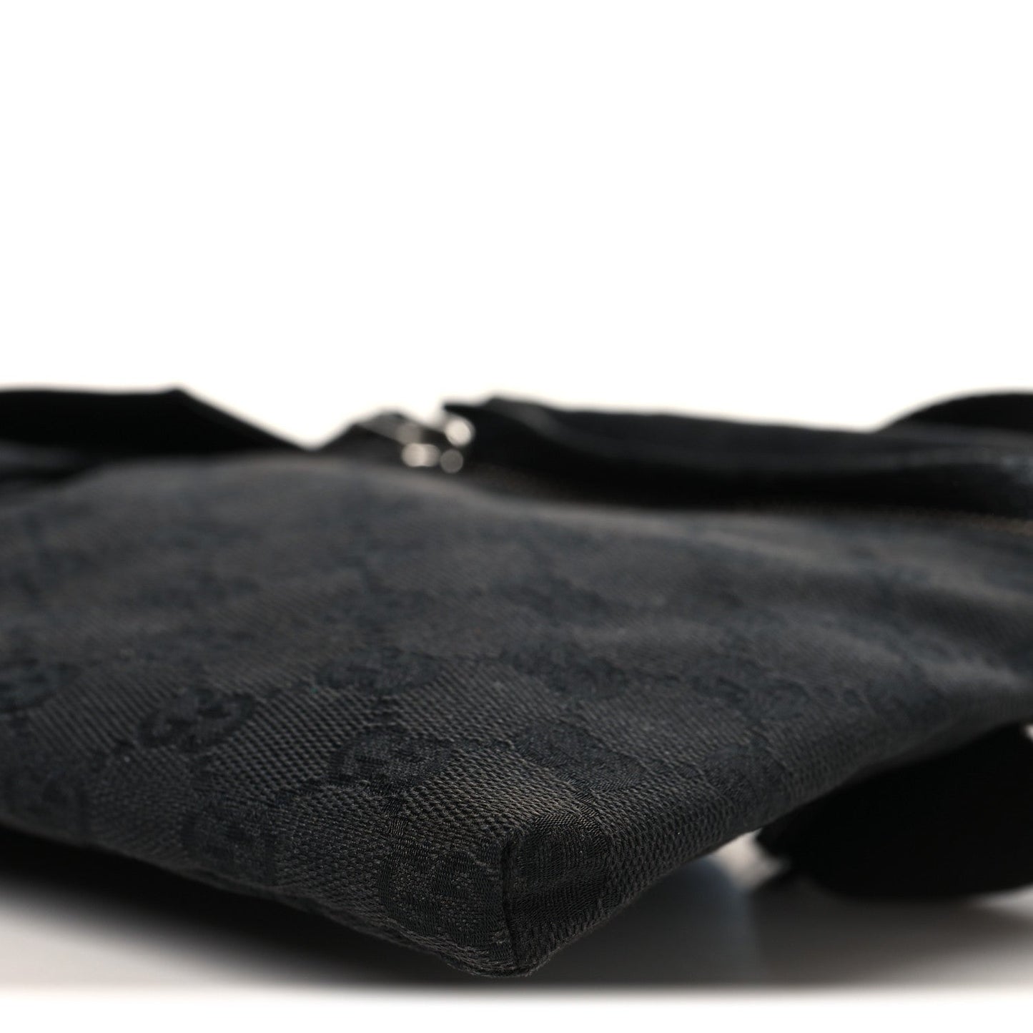 GG Monogram Double Pocket Belt Bag Black