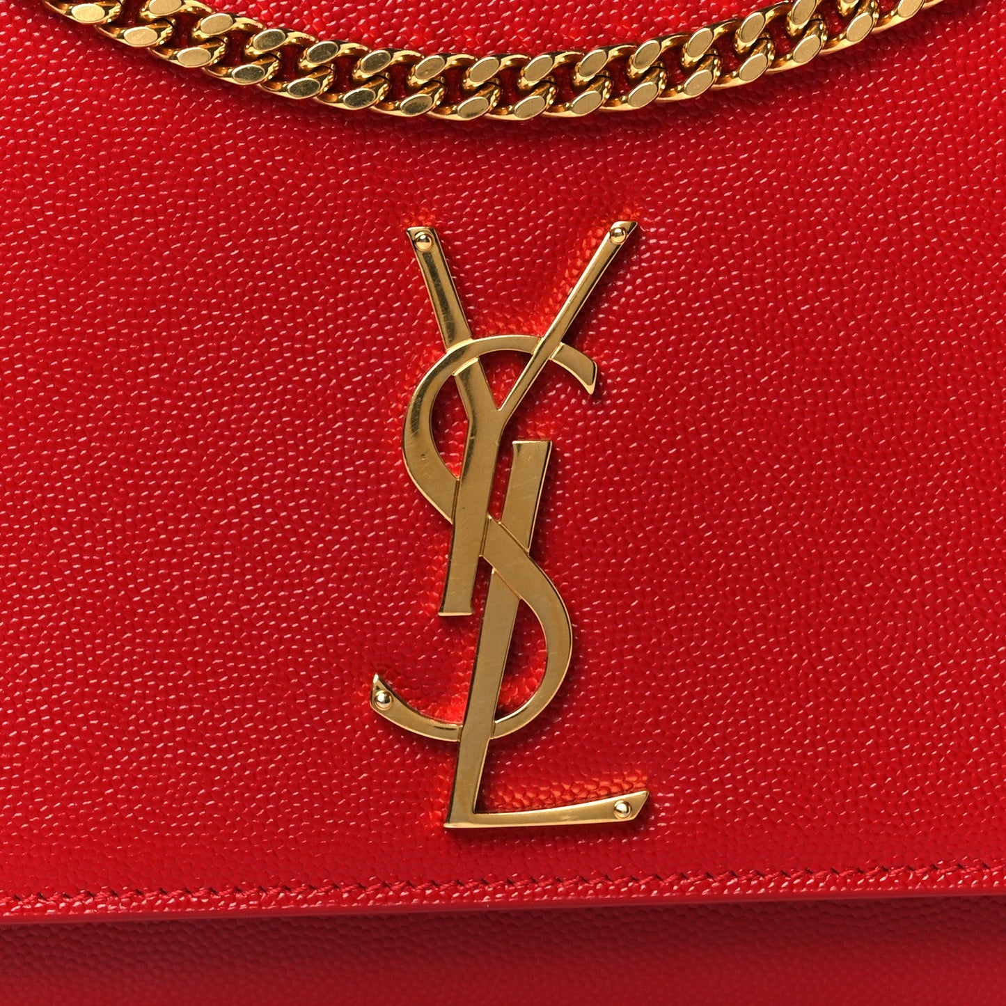 Grain De Poudre Medium Monogram Kate Satchel Red