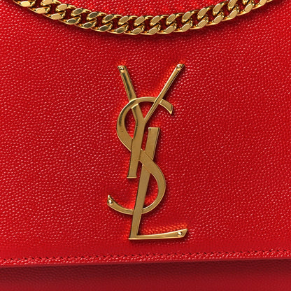 Grain De Poudre Medium Monogram Kate Satchel Red