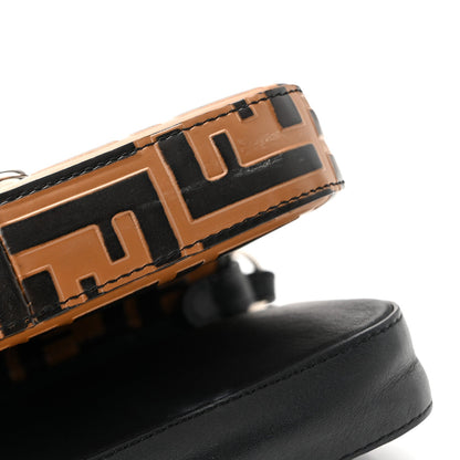 Vitello Dolce F is Fendi FF Embossed Micro Double Baguette Tobacco Black