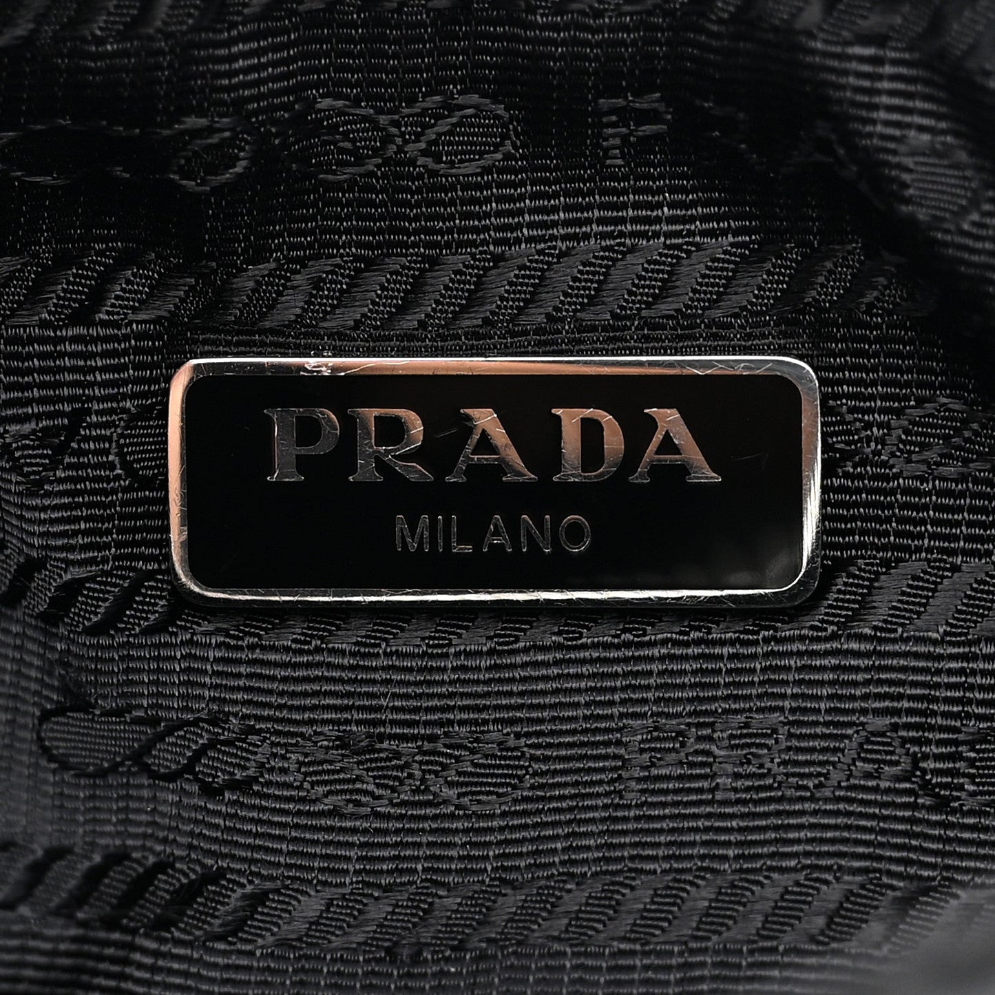 Tessuto Nylon Saffiano Mini Re-Edition 2005 Bag Black