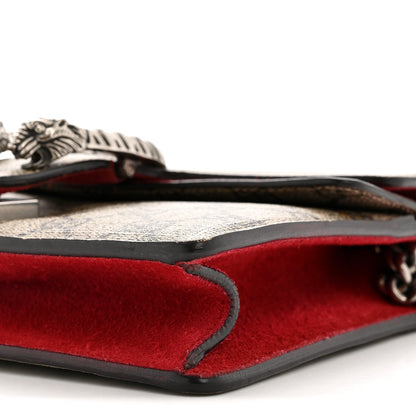 GG Supreme Monogram Mini Dionysus Shoulder Bag Hibiscus Red