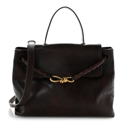 Silky Calfskin Medium Ciao Ciao Dark Mahogany