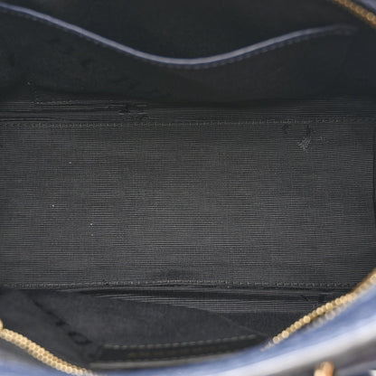 Signature Grain Small Clifton Bag Navy Blue