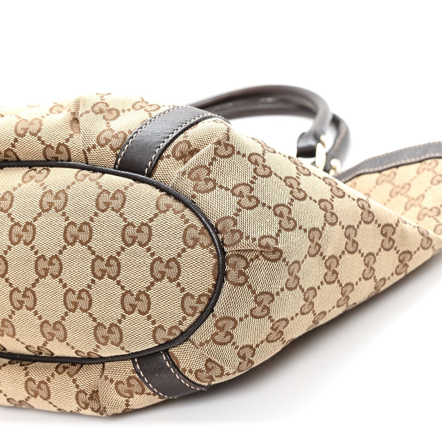 Monogram Medium D Gold Tote Bag Brown