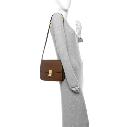 Box Calfskin Medium Classic Box Flap Bag Camel